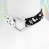 In Control Clothing Split Color Bat Heart Choker Necklace Bestsellers