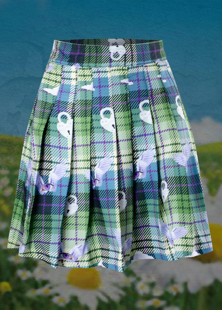 In Control Clothing Eye Angel Green Plaid Pleated Skirt Bestsellers 3 In Control Clothing Eye Angel Green Plaid Pleated Skirt Bestsellers