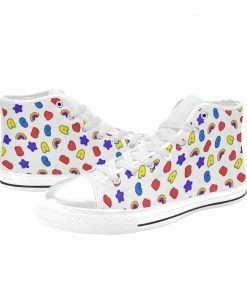 In Control Clothing ABC White Classic Women's High Top Canvas Shoes