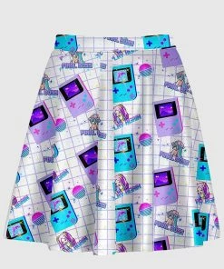 In Control Clothing New In Aesthetic Video Game White Skirt