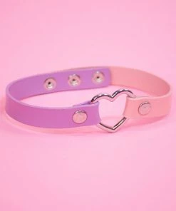 In Control Clothing Amor Heart Color Block Choker Necklace