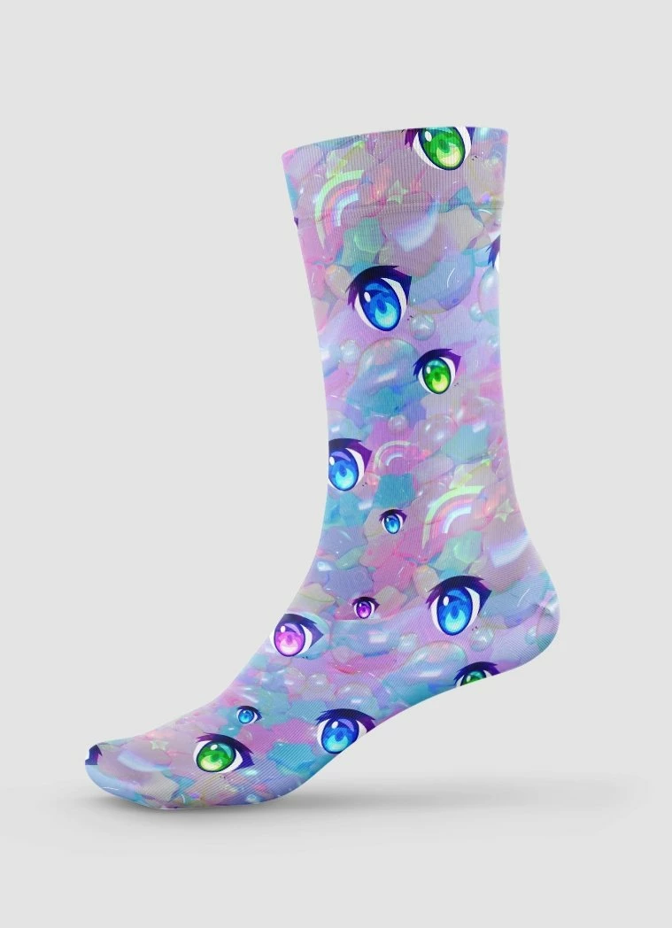 In Control Clothing Anime Eye Pattern Crew Socks Bestsellers 3 In Control Clothing Anime Eye Pattern Crew Socks Bestsellers