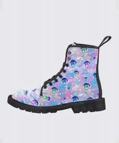 In Control Clothing Anime Eye Pattern Women's Combat Boots