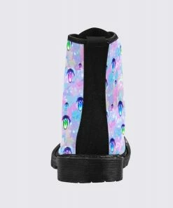 In Control Clothing Anime Eye Pattern Women's Combat Boots