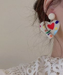 In Control Clothing Artcore Heart Earrings