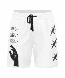 In Control Clothing Barbwire Mid-Length White Shorts