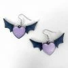 In Control Clothing Bat Love Heart Earrings