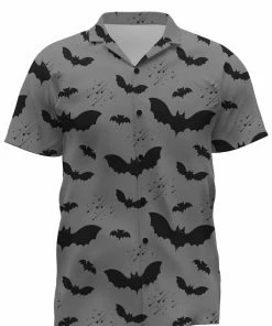 In Control Clothing Bestsellers Bat Pattern Short Sleeve Button Up Shirt