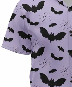 In Control Clothing Bestsellers Bat Pattern Short Sleeve Button Up Shirt