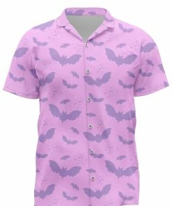 In Control Clothing Bestsellers Bat Pattern Short Sleeve Button Up Shirt