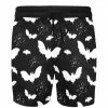E-joyer Black Bat Pattern Mens Mid Length Swim Trunks