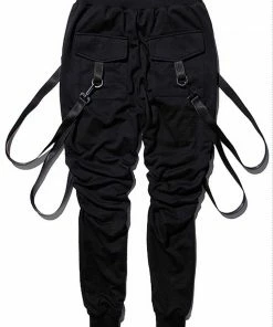 In Control Clothing Black Jogger With Strap Detail (Presale)
