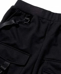 In Control Clothing Black Jogger With Strap Detail (Presale)
