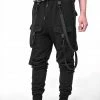 In Control Clothing Black Jogger With Strap Detail (Presale)