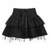 In Control Clothing Bestsellers Black Lace Up Mini Skirt