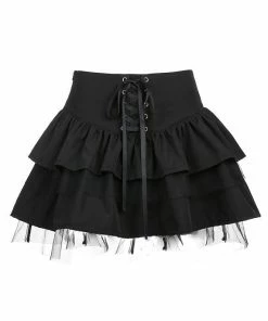 In Control Clothing Bestsellers Black Lace Up Mini Skirt