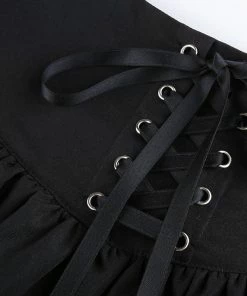 In Control Clothing Bestsellers Black Lace Up Mini Skirt