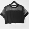 In Control Clothing Bestsellers Black Mesh Crop Top