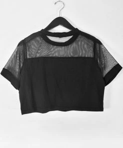 In Control Clothing Bestsellers Black Mesh Crop Top