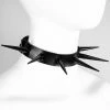 In Control Clothing Accessories Black Shadow Spike Choker Necklace 2 In Control Clothing Accessories Black Shadow Spike Choker Necklace