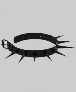 In Control Clothing Accessories Black Shadow Spike Choker Necklace