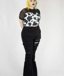 In Control Clothing Black Spice Denim Flare Jeans New In