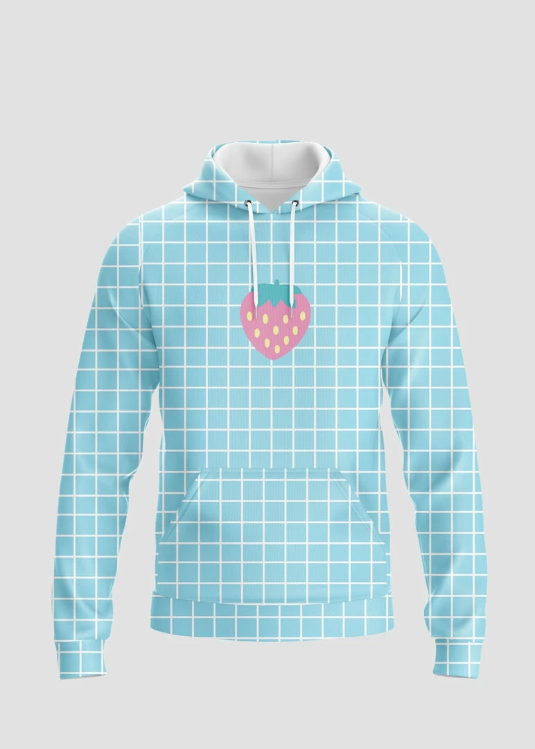 In Control Clothing Blue Strawberry Grid Graphic Hoodie Sweatshirts + Hoodies 3 In Control Clothing Blue Strawberry Grid Graphic Hoodie Sweatshirts + Hoodies
