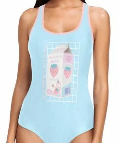 In Control Clothing Blue Strawberry Milk Graphic Print One Piece Swimsuit Bestsellers 8 In Control Clothing Blue Strawberry Milk Graphic Print One Piece Swimsuit Bestsellers