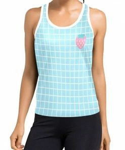 In Control Clothing Bestsellers Blue Strawberry Racerback Tank Top