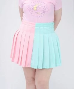 In Control Clothing Bubble Gum Split Color Skirt New In