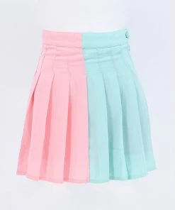 In Control Clothing Bubble Gum Split Color Skirt