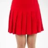 In Control Clothing Cherry Red Pleated Skirt