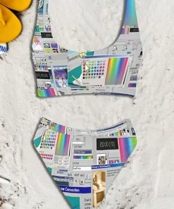 In Control Clothing Computer Glitch Top & High-Waisted Bikini Swimsuit