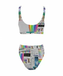 In Control Clothing Computer Glitch Top & High-Waisted Bikini Swimsuit