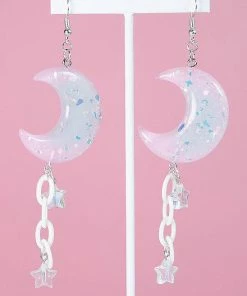In Control Clothing Bestsellers Cotton Candy Galaxy Moon Earrings