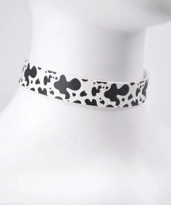 In Control Clothing Cow Print Choker Necklace