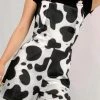 In Control Clothing Cow Print Overalls