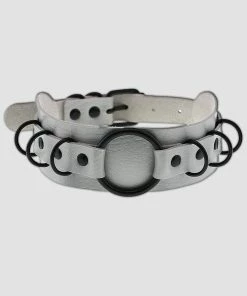 In Control Clothing Bestsellers Cyber Goth Grey Choker Necklace