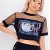 In Control Clothing Cyberpunk Glitch Crop Top
