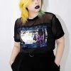 In Control Clothing Cyberpunk Glitch Crop Top New In
