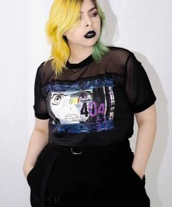 In Control Clothing Cyberpunk Glitch Crop Top New In