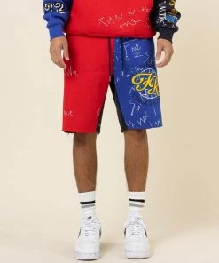 First Row Bestsellers Doodle Color Block Shorts