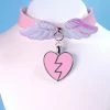 In Control Clothing Fairy Pink Heart Choker Necklace