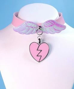 In Control Clothing Fairy Pink Heart Choker Necklace