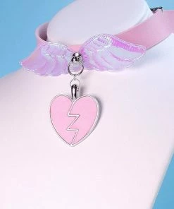 In Control Clothing Fairy Pink Heart Choker Necklace