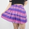 In Control Clothing Galaxy Grid Pleated Skirt