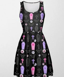 Gianella Baby Goth Candy Black Skater Dress