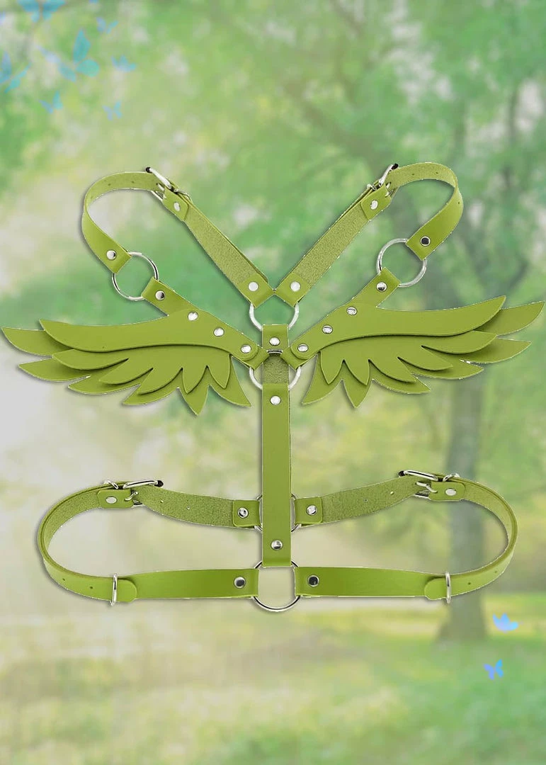 In Control Clothing Green Fairycore Forrest Wings Body Harness Bestsellers 4 In Control Clothing Green Fairycore Forrest Wings Body Harness Bestsellers