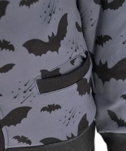 In Control Clothing New In Grey Bat Pattern Cardigan Sweater