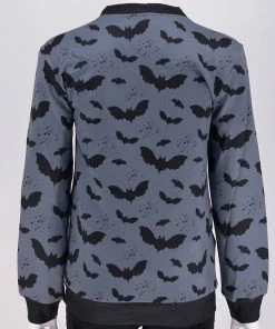 In Control Clothing Bestsellers Grey Bat Pattern Cardigan Sweater